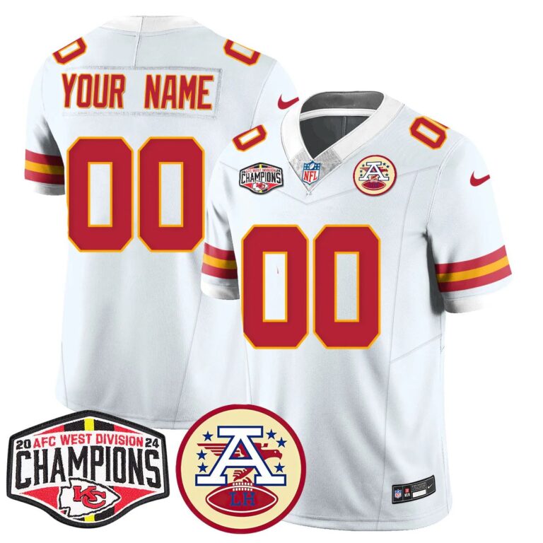 Chiefs Super Back 2 Back Patch Vapor Limited Custom Jersey - All Stitched