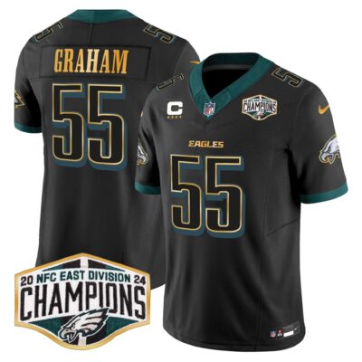 Eagles 2024 NFC East Division Champions Gold Trim Vapor Limited Jersey - All Stitched | NFL Jersey