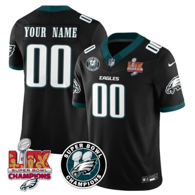 Philadelphia Eagles Super Bowl LIX Champions Jersey Custom - All Stitched | NFL Jersey