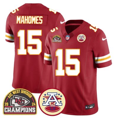 Chiefs 2024 AFC West Champs Jersey - All Stitched | NFL Jersey