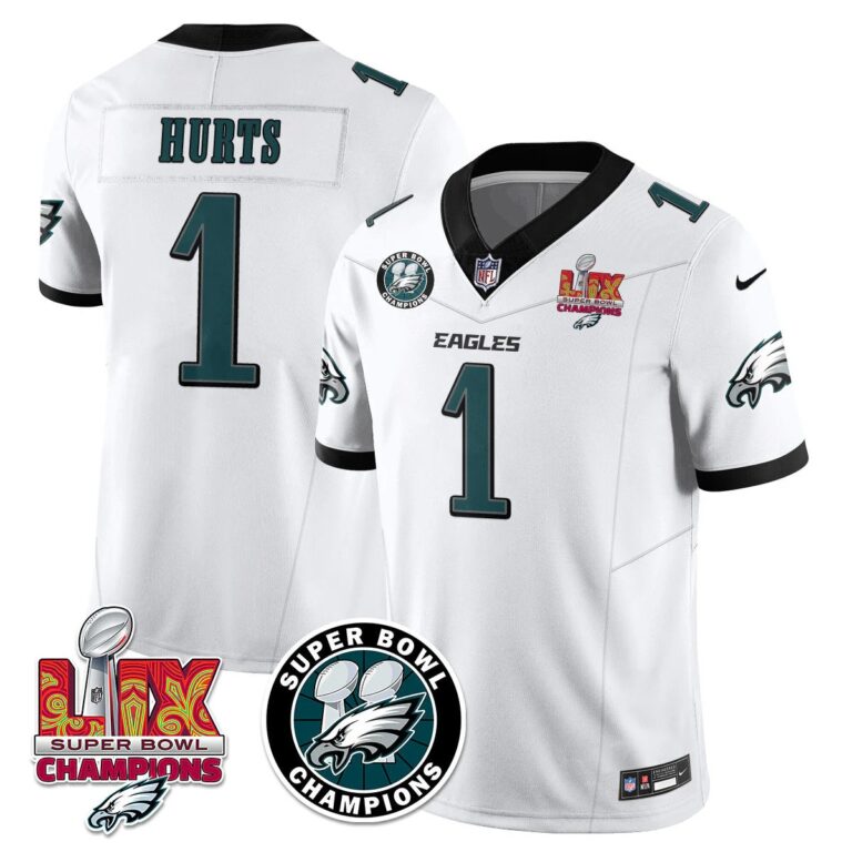 Philadelphia Eagles Super Bowl LIX Champions Jersey - All Stitched