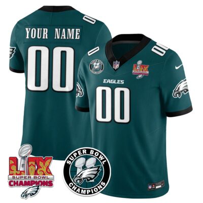 Philadelphia Eagles Super Bowl LIX Champions Custom Jersey - All Stitched | NFL Jersey
