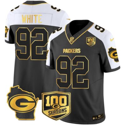 Packers 100th Season Home Patch Gold Vapor Limited Jersey – All Stitched | NFL Jersey