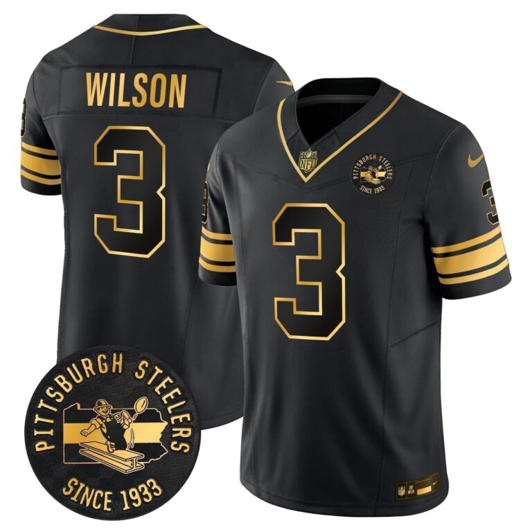 Pittsburgh Steelers Throwback 1933 Patch Gold Vapor Limited Jersey - All Stitched | NFL Jersey