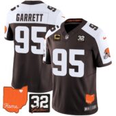 Browns #32 Jim Brown Memorial & Home Patch Vapor Limited Jersey - All Stitched | NFL Jersey
