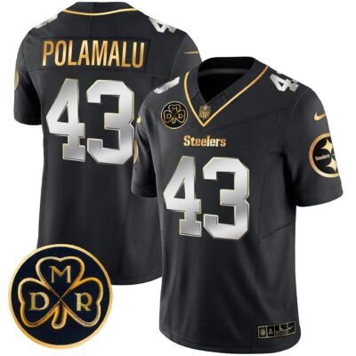 Steelers DMR Patch Gold Vapor Limited Jersey - All Stitched | NFL Jersey
