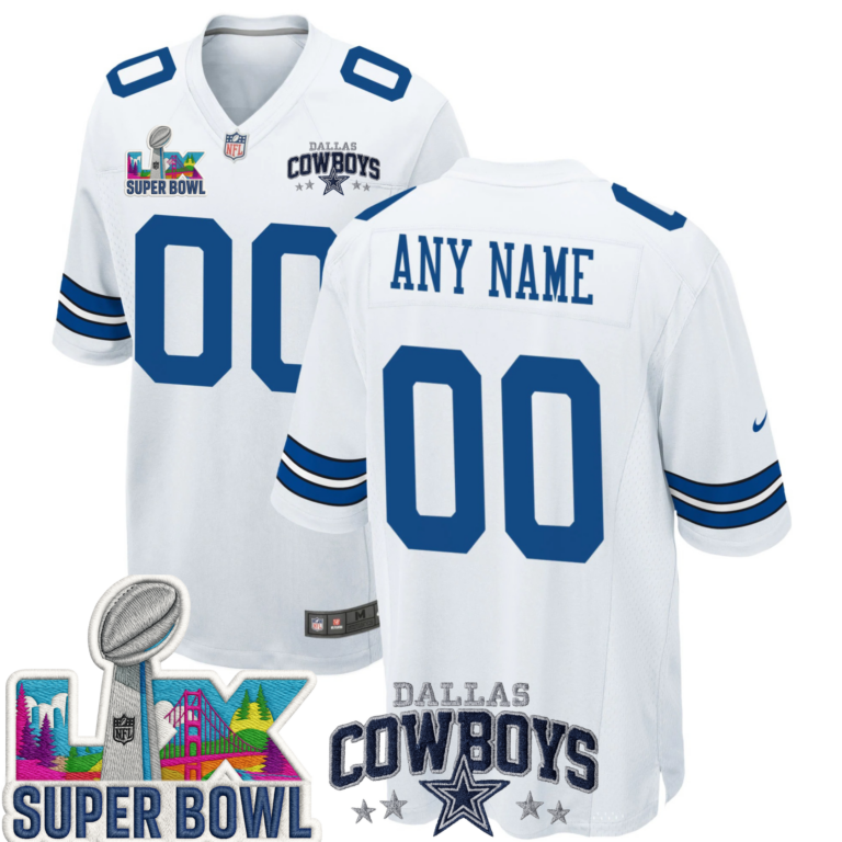 Dallas Cowboys Game Jersey 2025 Patch Custom - All Stitched | NFL Jersey