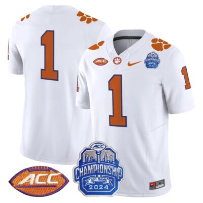 Clemson Tigers 2024 ACC Championship Patch Vapor Limited Jersey - All Stitched | NCAA Jersey