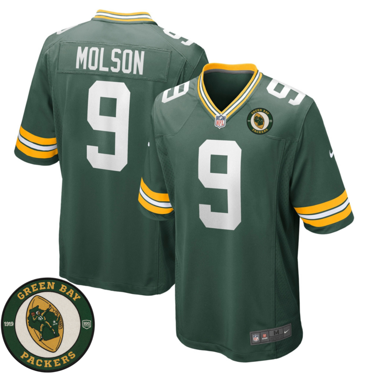 Green Bay Packers Game Jersey Green Nfl 1919 100 anniversary patch – All Stitched | NFL Jersey