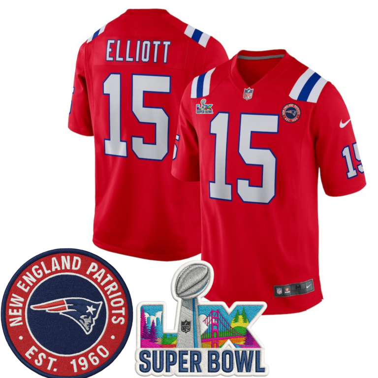 New England Patriots Super Bowl LX Alternate Game Jersey - All Stitched | NFL Jersey