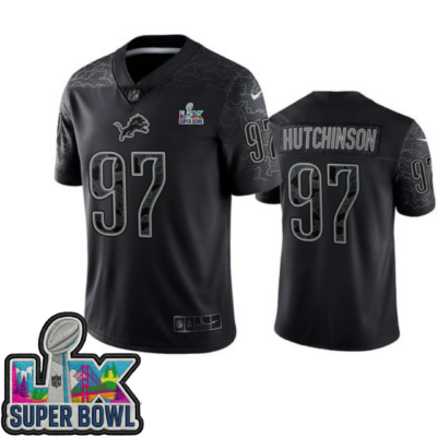 Detroit Lions Black Reflective Limited Jersey - All Stitched | NFL Jersey Detroit Lions Black Reflective Limited Jersey - All Stitched | NFL Jersey