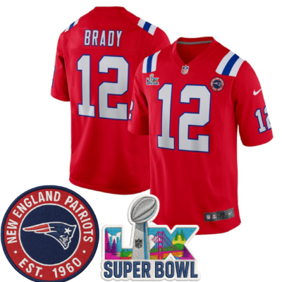 New England Patriots Super Bowl LX Alternate Game Jersey - All Stitched | NFL Jersey New England Patriots Super Bowl LX Alternate Game Jersey - All Stitched | NFL Jersey