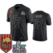 Buffalo Bills Black Super Bowl LX Patch Jersey - All Stitched | NFL Jersey
