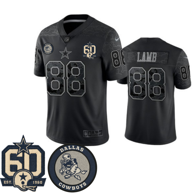 Dallas Cowboys Black Reflective Limited Jersey - All Stitched | NFL Jersey