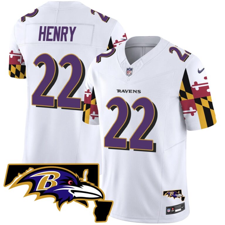 Ravens Maryland Flag Vapor Limited Jersey V2 - All Stitched
