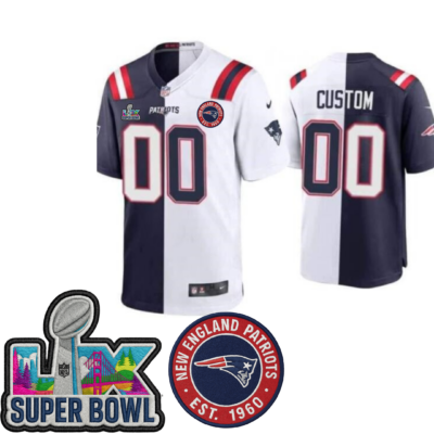 New England Patriots Custom Game Jersey - All Stitched | NFL Jersey