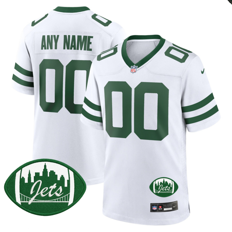 Custom New York Jets Legacy New York Logo Game Jersey – All Stitched | NFL Jersey