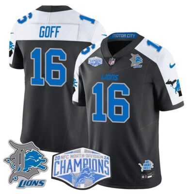 Detroit Lions 2024 NFC North Champions Gold Jersey - All Stitched | NFL Jersey Detroit Lions 2024 NFC North Champions Gold Jersey - All Stitched | NFL Jersey