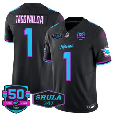 Dolphins "Miami Vice" Vapor Limited Jersey V4 - All Stitched | NFL Jersey