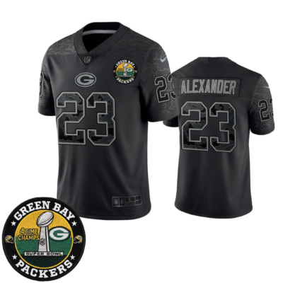 Green Bay Packers 4 Times Champs Black Reflective Limited Jersey – All Stitched | NFL Jersey Green Bay Packers 4 Times Champs Black Reflective Limited Jersey – All Stitched | NFL Jersey