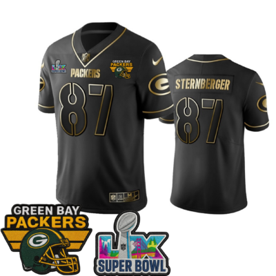 Green Bay Packers Black Golden Edition Super Bowl LX Vapor Untouchable Limited Jersey – Mens Green Bay Packers Black Golden Edition Super Bowl LX Vapor Untouchable Limited Jersey – Mens