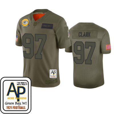 Green Bay Packers Camo 2019 Salute To Service Limited Jersey – All Stitched | NFL Jersey