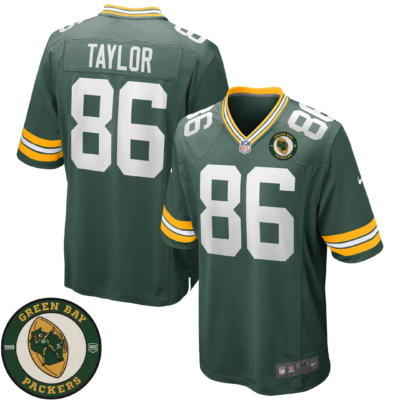 Green Bay Packers Game Jersey Green Nfl 1919 100 anniversary patch – All Stitched | NFL Jersey
