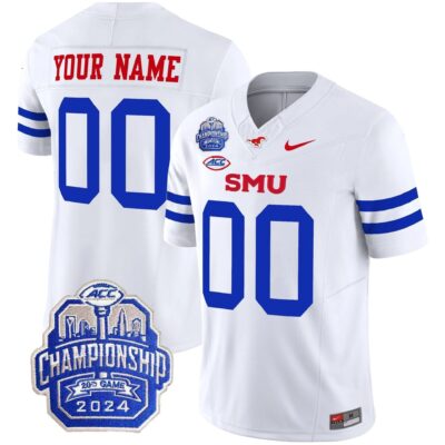 SMU Mustangs 2024 ACC Championship Patch Vapor Limited Custom Jersey - All Stitched | NCAA Jersey