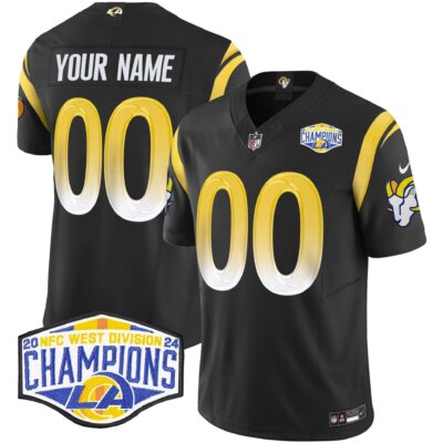 Los Angeles Rams 2024 NFC West Division Champions Vapor Limited Custom Jersey - All Stitched | NFL Jersey