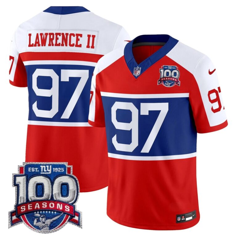 New York Giants 'Century Red' 100th Season Commemorative Vapor Jersey - All Stitched | NFL Jersey