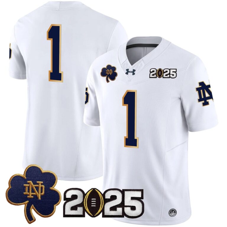 Notre Dame Fighting Irish 2025 CFP Final Patch Vapor Limited Jersey - All Stitched | NCAA Jersey