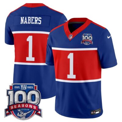 New York Giants 'Century Red' 100th Season Commemorative Vapor Jersey - All Stitched | NFL Jersey