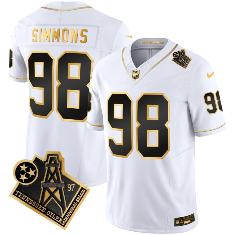 Titans 1997 Throwback Gold Vapor Jersey - All Stitched | NFL Jersey