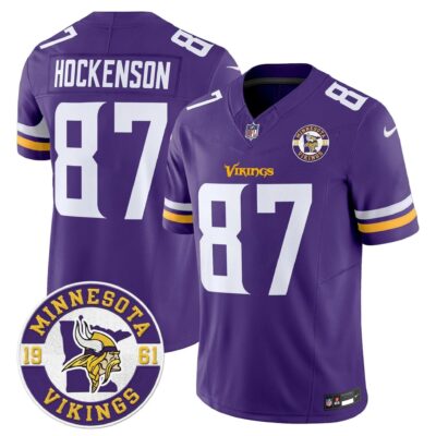 Minnesota Vikings 2024 Vapor Limited Jersey V2 - Est. 1961 Patch - All Stitched | NFL Jersey Minnesota Vikings 2024 Vapor Limited Jersey V2 - Est. 1961 Patch - All Stitched | NFL Jersey