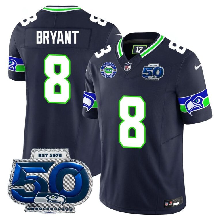 Seattle Seahawks 50th Season Vapor Limited Jersey - All Stitcheds | NFL Jersey