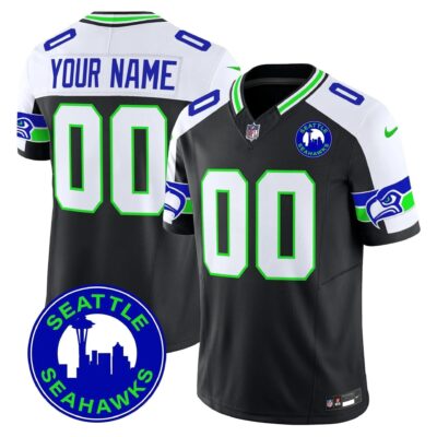 Seahawks 2024 Seattle City Patch Vapor Limited Custom Jersey - All Stitched | NFL Jersey