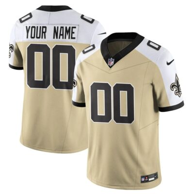 New Orleans Saints Golds Alternate Vapor Limited Custom Jersey - All Stitched | NFL Jersey New Orleans Saints Golds Alternate Vapor Limited Custom Jersey - All Stitched | NFL Jersey