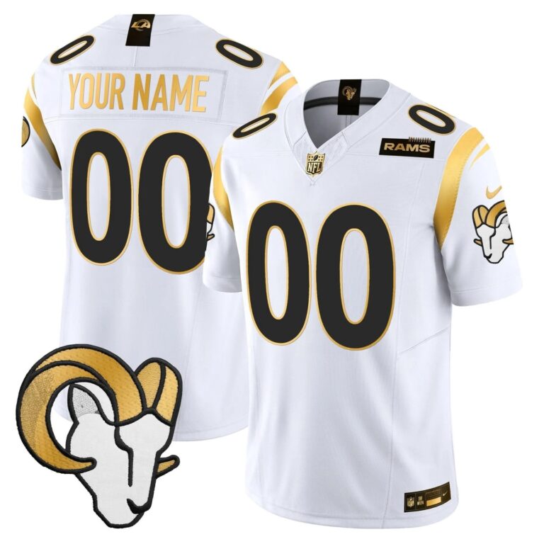 Los Angeles Rams 2024 Gold Vapor Limited Custom Jersey - All Stitched | NFL Jersey