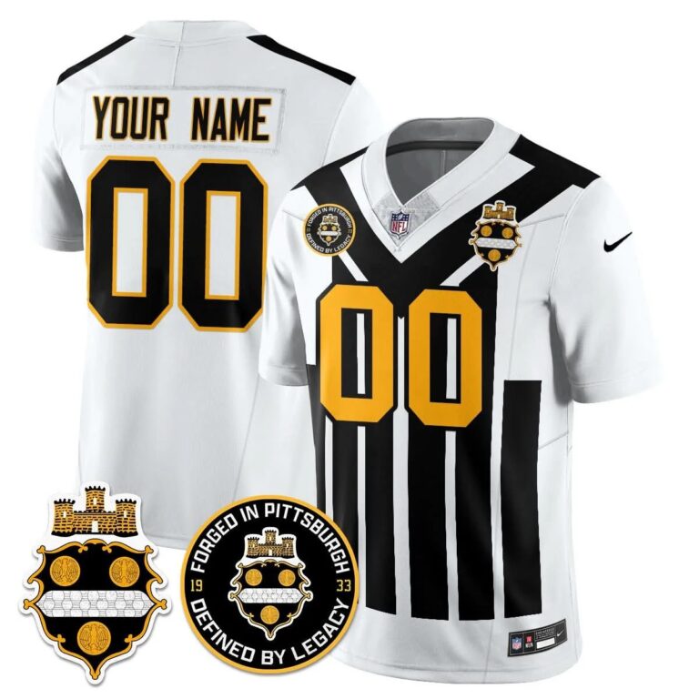 Pittsburgh Steelers Alternate 1933 Throwback Limited Custom Jersey - All Stitched | NFL Jersey