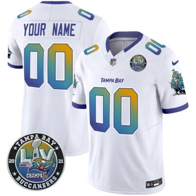 Buccaneers "Tampa City" Super Bowl LIV Patch Vapor Limited Custom Jersey - All Stitched | NFL Jersey