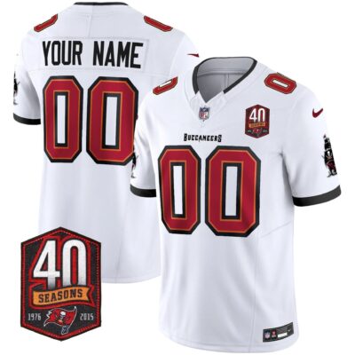 Buccaneers 40th Season Patch Vapor Limited Custom Jersey - All Stitched | NFL Jersey