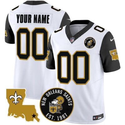 Saints EST. 1967 Patch Vapor Custom Jersey - All Stitched | NFL Jersey