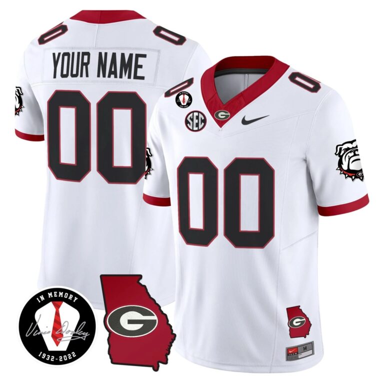 Georgia Bulldogs 2024 Vapor Limited Custom Jersey V5- Georgia Map - All Stitched | NCAA Jersey