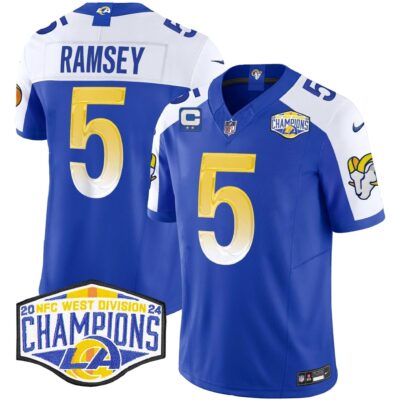 Los Angeles Rams 2024 NFC West Division Champions Vapor Limited Jersey - All Stitched | NFL Jersey
