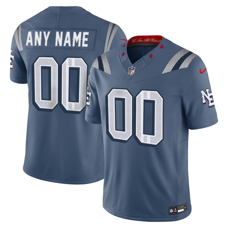 New England Patriots Storm Blue 2025 Rivalries Collection Custom Limited Jersey - All Stitched - Limited Jersey | NFL Jersey