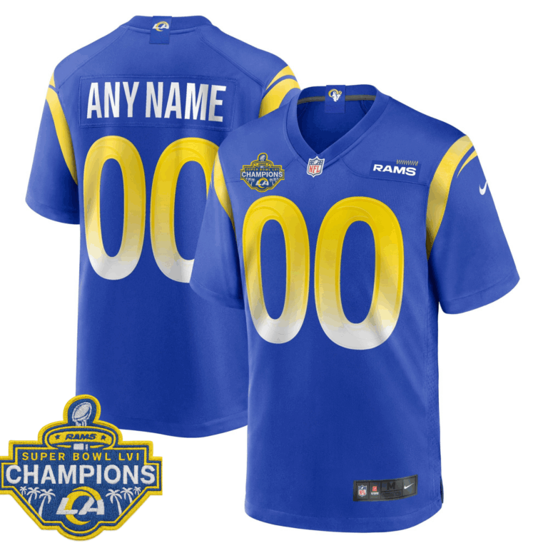 Los Angeles Rams LVI Champions Limited Custom Jersey - All Stitched