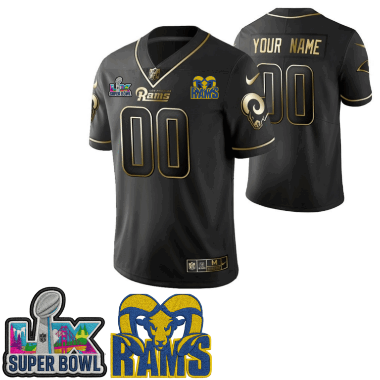 Los Angeles Rams Superbowl LX Limited Patch Custom Jersey - All Stitched | NFL Jersey