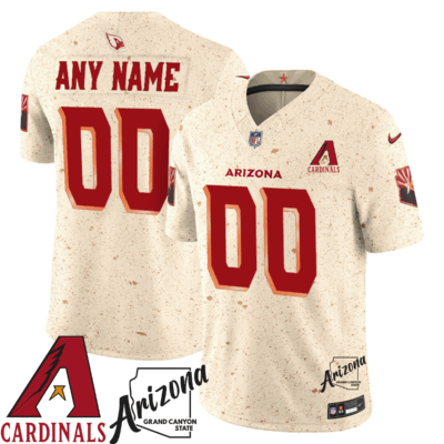Arizona Cardinals Natural 2025 Rivalries State Patch Collection Custom Limited Jersey - All Stitched - Limited Jersey | NFL Jersey Arizona Cardinals Natural 2025 Rivalries State Patch Collection Custom Limited Jersey - All Stitched - Limited Jersey | NFL Jersey