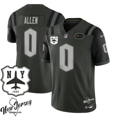 New York Jets Gotham Green 2025 Rivalries Collection State Patches Limited Jersey - All Stitched - Limited Jersey | NFL Jersey