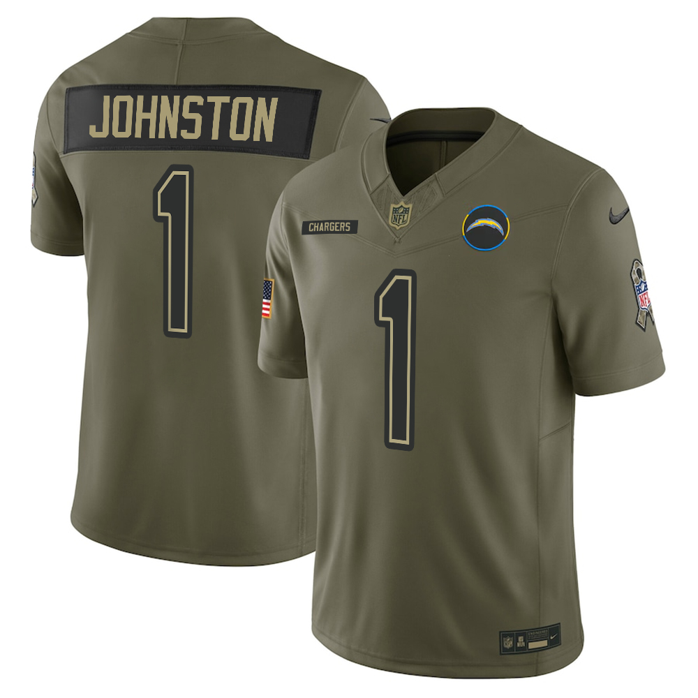 Men's Los Angeles Chargers Olive 2025 Salute to Service Limited Jersey - All Stitched - Limited Jersey | NFL Jersey Men's Los Angeles Chargers Olive 2025 Salute to Service Limited Jersey - All Stitched - Limited Jersey | NFL Jersey